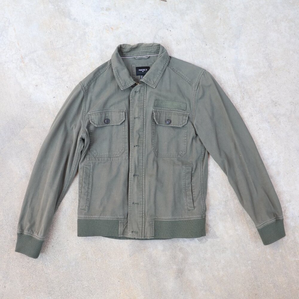 FOREVER 21 olive army styled jacket (SMALL)